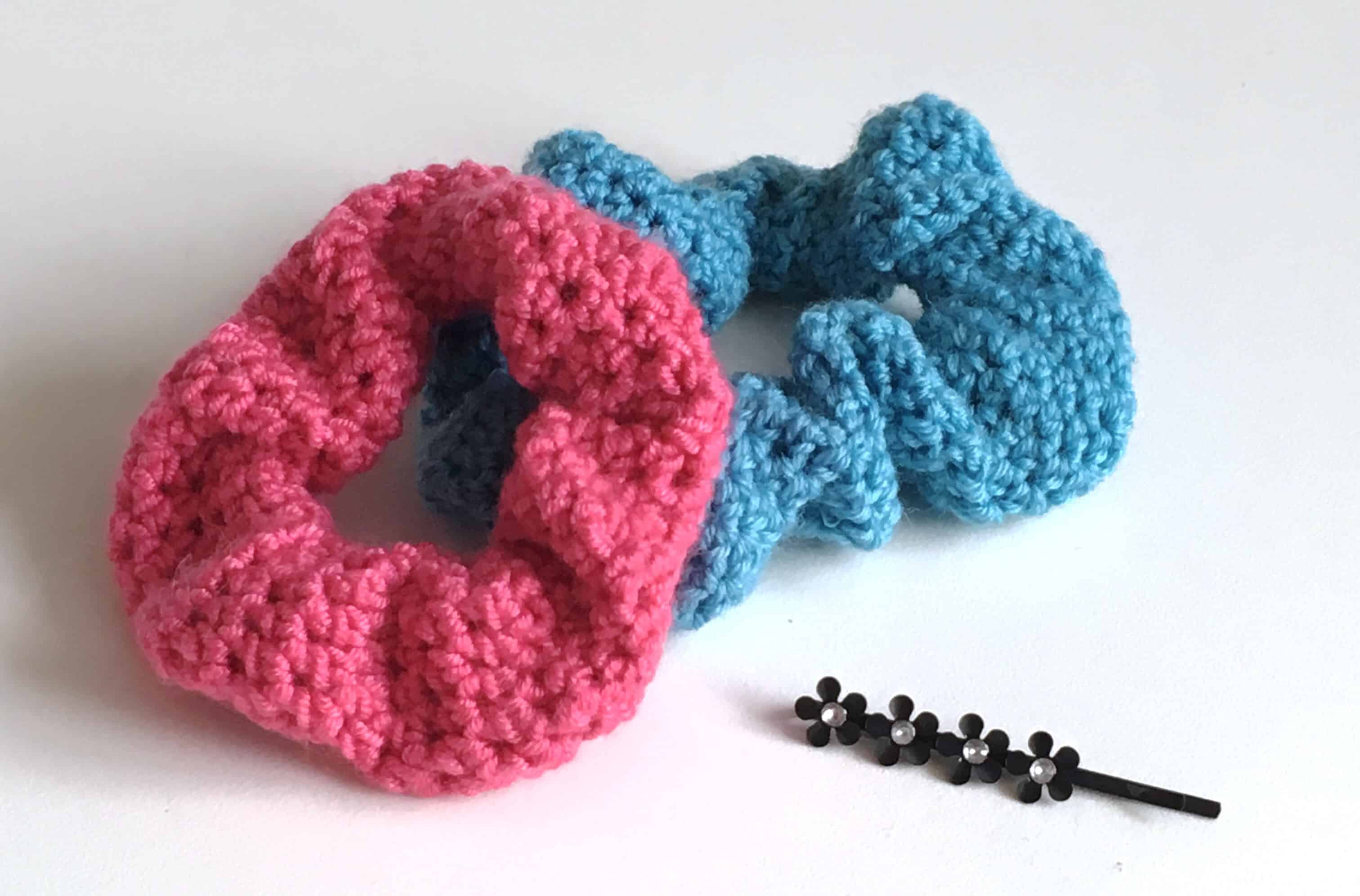 Easy Blanket Yarn Hair Scrunchie Crochet Pattern (Free) - You Should Craft