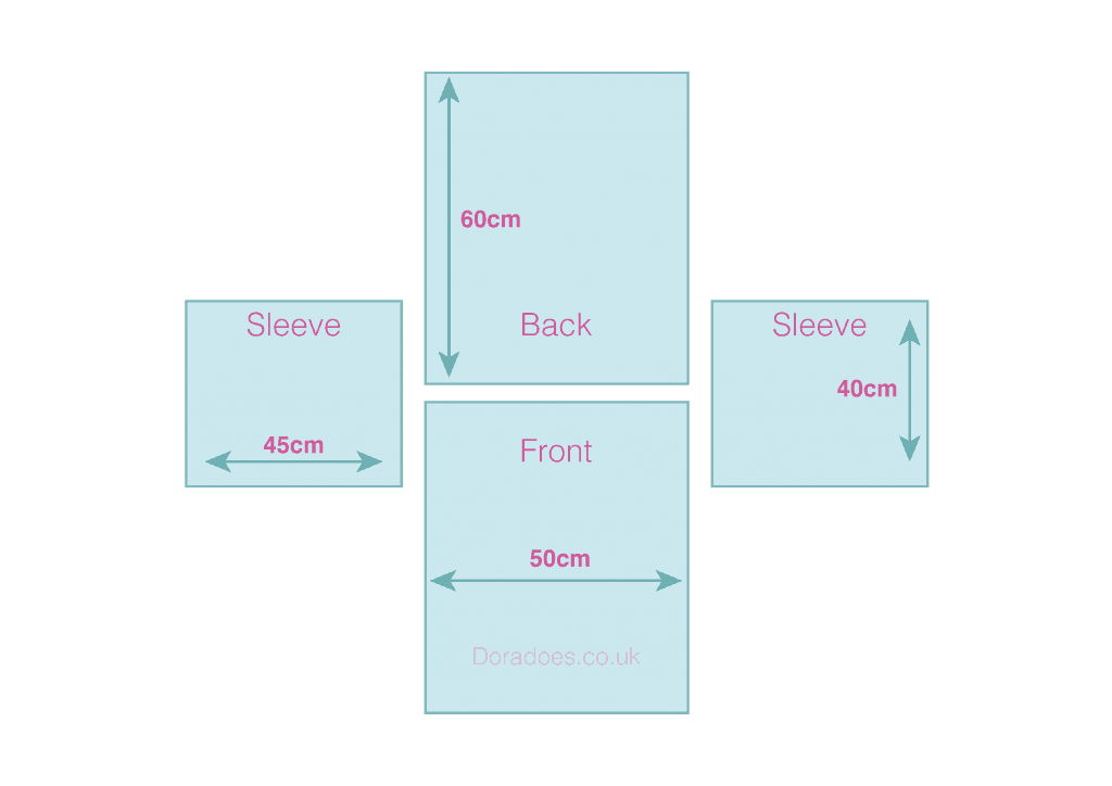 Basic drop shoulder sweater schematic