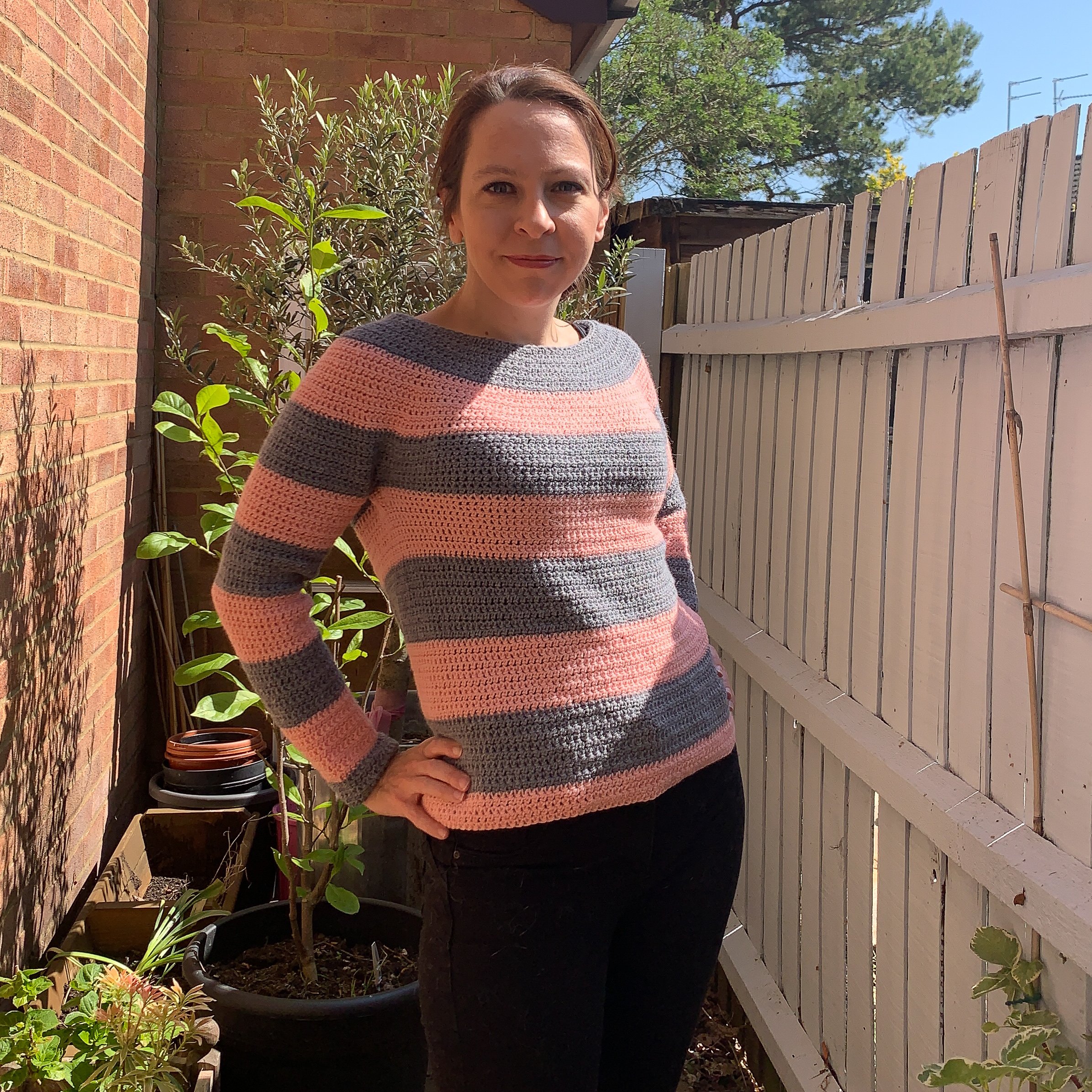 Round Yoke Sweater - FREE Crochet Pullover Pattern by Yay For Yarn - Yay  For Yarn