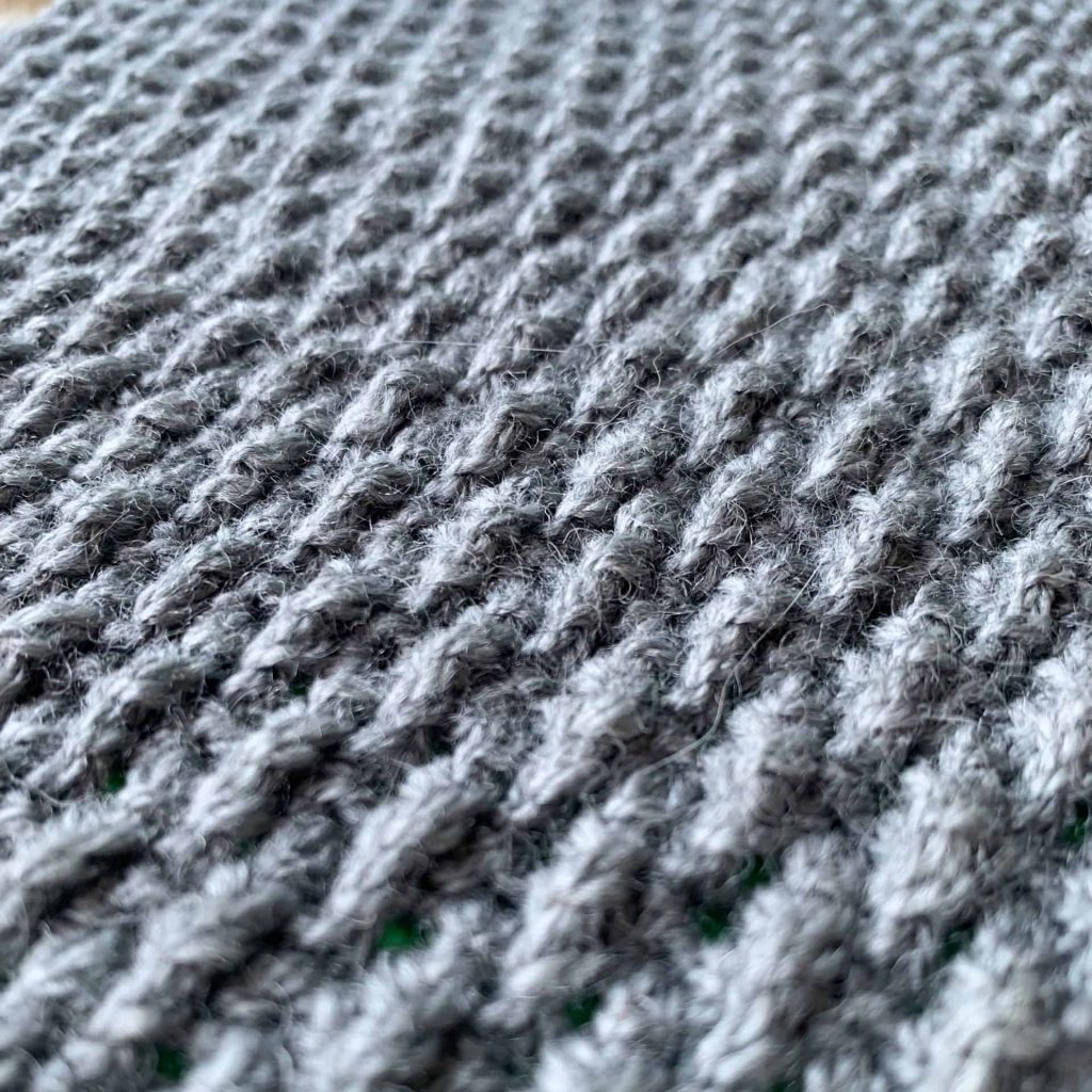 Alpine crochet stitch detail