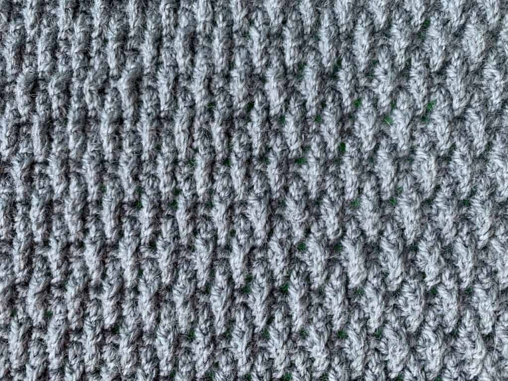 the crochet alpine stitch from above