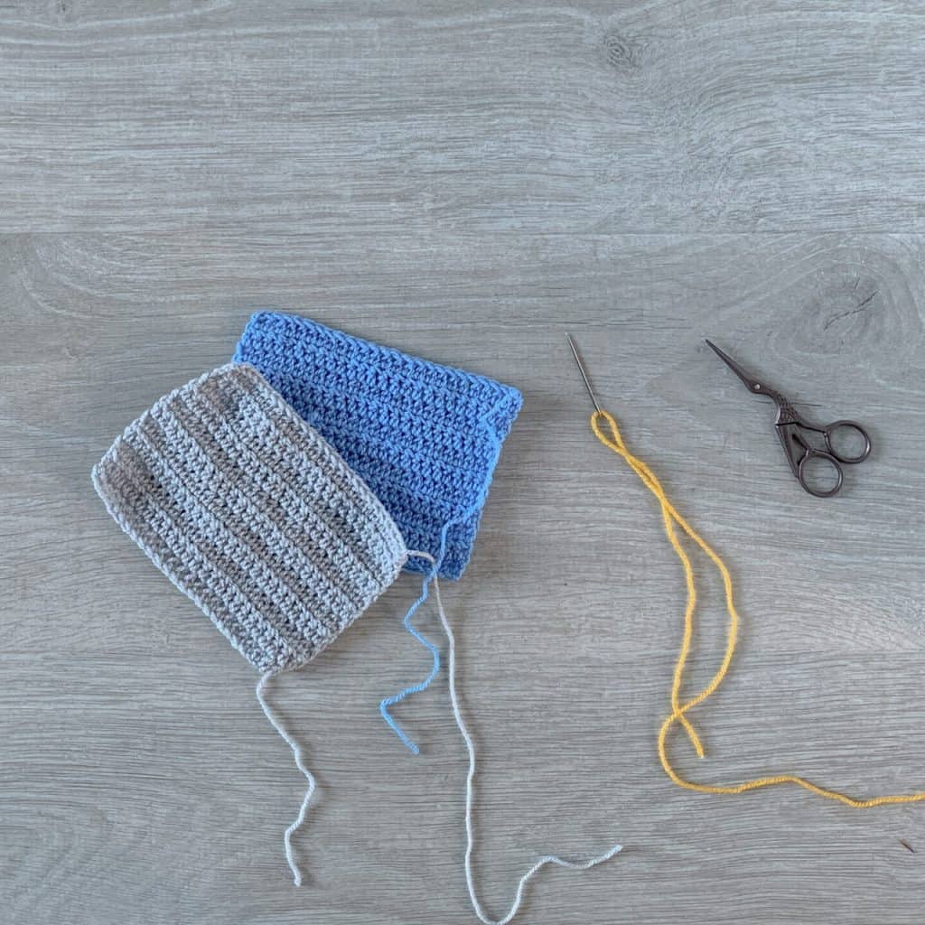 How to seam crochet panels using mattress stitch - Dora Does