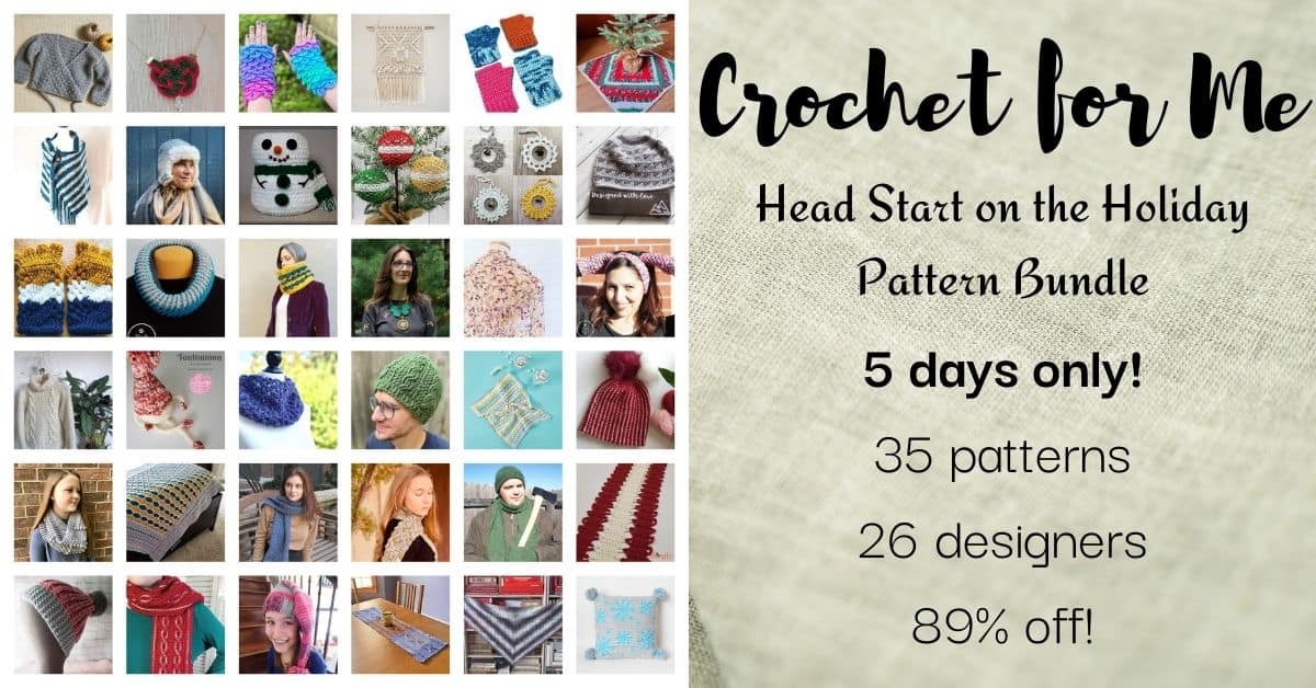 A horizontal collage of crochet pattern pictures.
