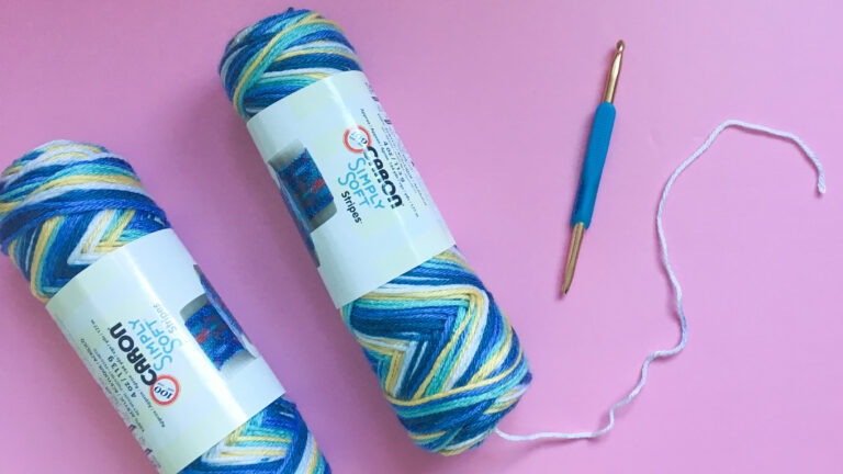 How to crochet with variegated and self striping yarn